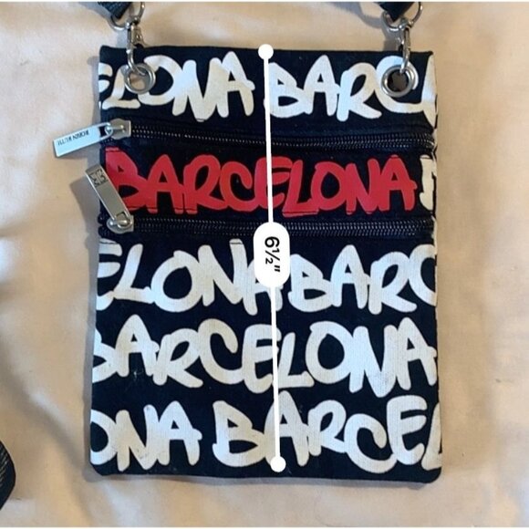 Robin Ruth Barcelona Crossbody Bag With Adjustable Strap & Zipper Pockets Small - Picture 6 of 7